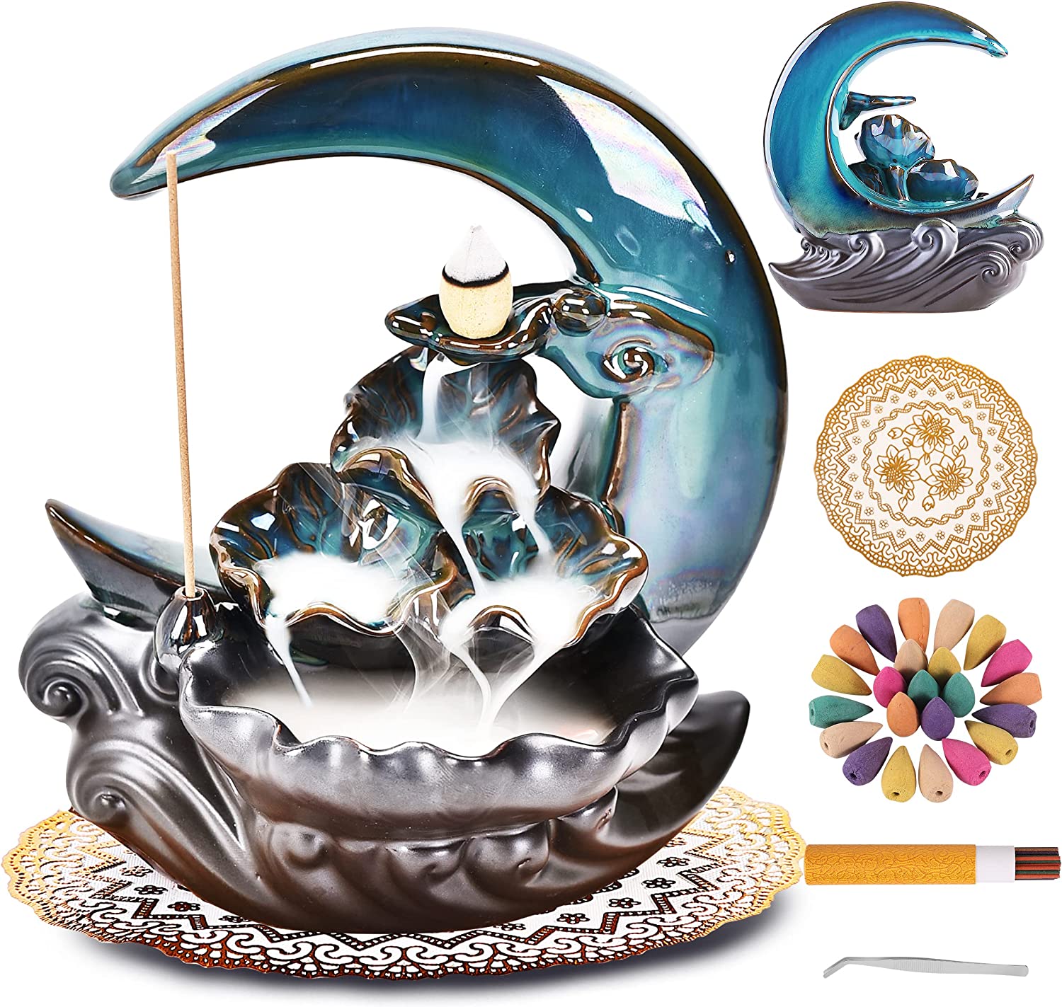 Incense stick holder - Moon Incense Burner - acacuss