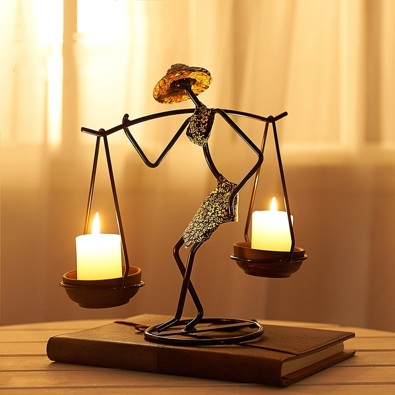 Iron Candle Holders Home Decor Creative Candle Holder Party Decoration Accessories Romantic Candlestick Table Ornament Unique acacuss