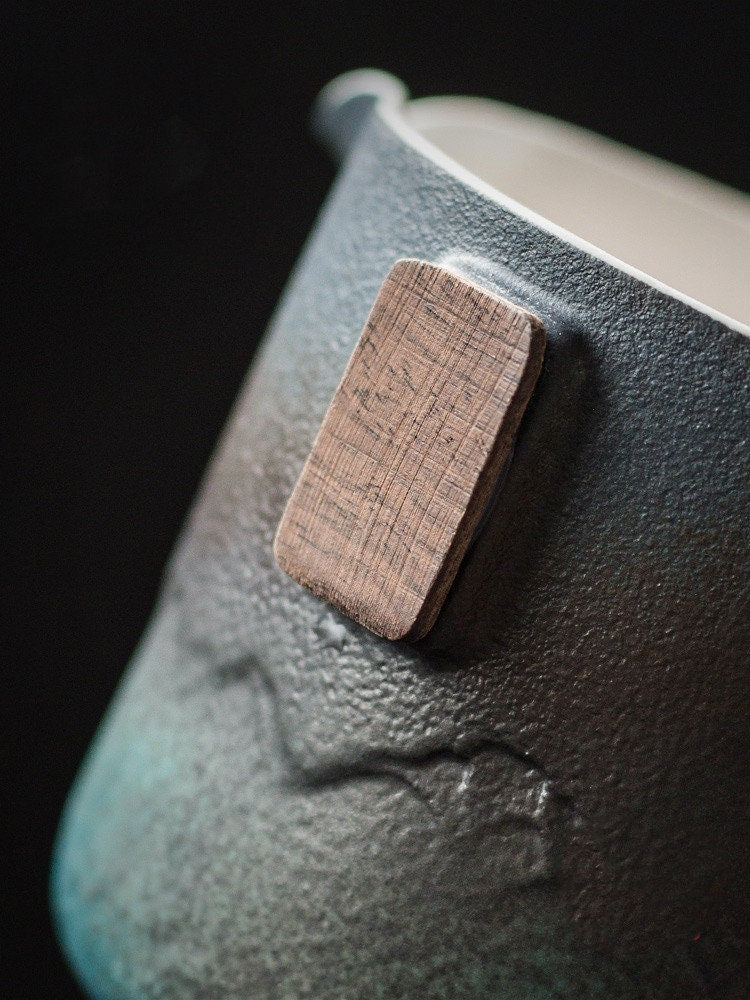 ACACUSS Ceramic Portable Travel Tea Set Outdoor Kung Fu Tea  I Japanese Ceramic Tea Cup with Infuser  I Mountain Pottery  Tea mug 450ml - ACACUSS