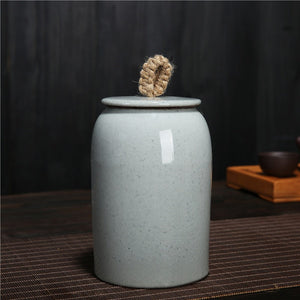 ACACUSS Japanese Ceramic Tea Container Cans Canister | Retro Stoneware | Ceramic Airtight pot Gong Fu | Candy Can | Tea Ceremony Accessories - ACACUSS