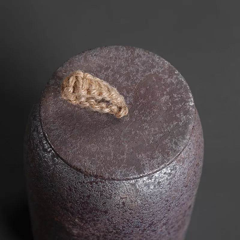 Japanische Teedosen aus Keramik, Retro-Steingut, luftdicht, Gong-Fu aus Keramik, für Süßigkeiten, Tee-Zeremonie-Zubehör - acacuss