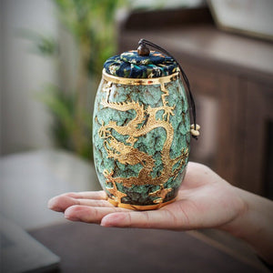 Jianzhan Gold InLaid Tea Caddy Sealed Storage Coffee Canister  - Kung Fu Tea Set Kitchen Tank Storage Tank Tea Set Accessories - acacuss