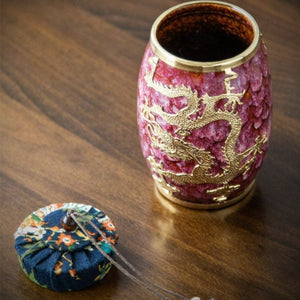 Jianzhan Gold InLaid Tea Caddy Sealed Storage Coffee Canister  - Kung Fu Tea Set Kitchen Tank Storage Tank Tea Set Accessories - acacuss