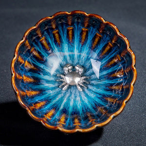 ACACUSS Jianzhan Teacup Jianyang Tianmu Glaze Inlaid Silver Oil Dripping Tea Bowl Inlaid Silver Tea Cup Whitebait Master Cup Kungfu Tea - ACACUSS