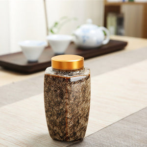 Kiln Change Ceramic Mini Sealed Saving Tea Jar - ACACUSS
