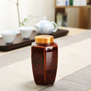 Kiln Change Ceramic Mini Sealed Saving Tea Jar - ACACUSS