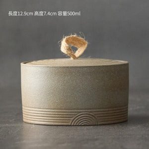 ACACUSS Kitchen Canister Storage spice & coffee jars | Retro Stoneware | Ceramic Airtight pot Gong Fu | Candy Can - ACACUSS