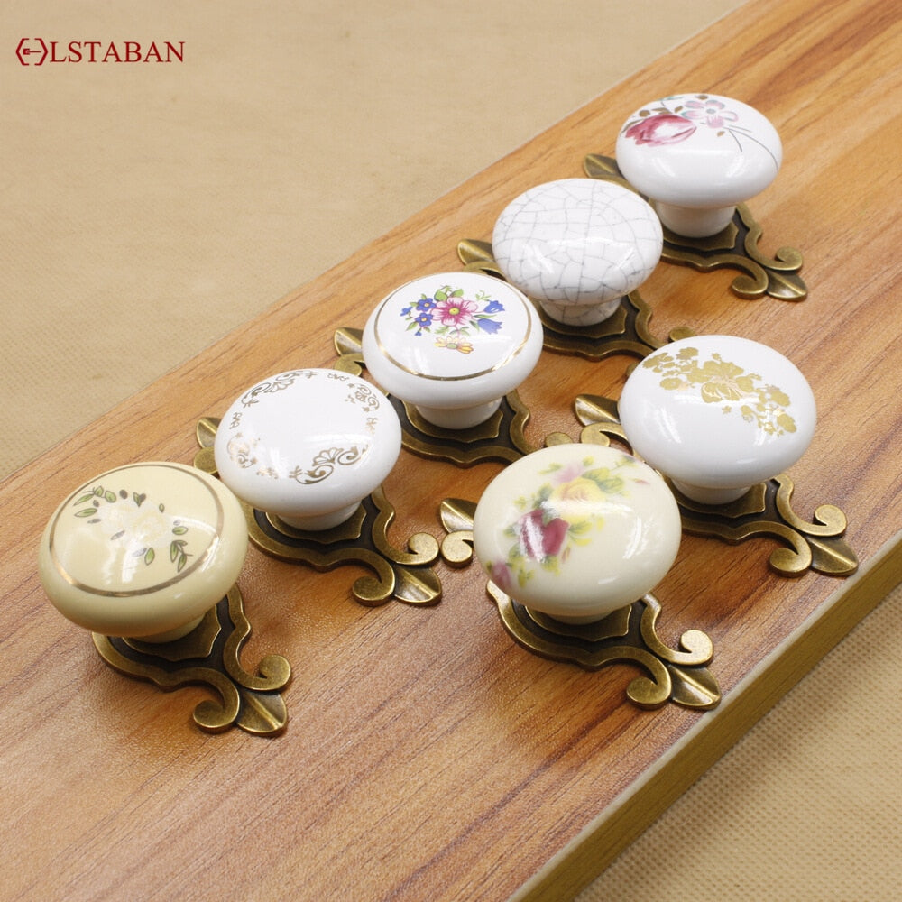 LSTABAN New Chinese Modern Simple Drawer Cupboard Wardrobe Wine Cabinet Bookcase Ceramic Single Hole Zinc Alloy Round Handle acacuss