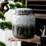 ACACUSS Tea Caddy and Coffee Container  | Ceramic jar | Ceramic Tea Tin Airtight pot Gong Fu | tea storage box| Tea Ceremony Accessories - ACACUSS