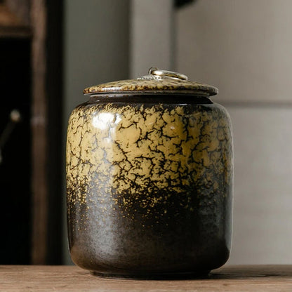 ACACUSS Tea Caddy and Coffee Container  | Ceramic jar | Ceramic Tea Tin Airtight pot Gong Fu | tea storage box| Tea Ceremony Accessories - ACACUSS