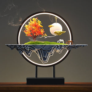 Led and Ceramic incense Burner Handmade - acacuss