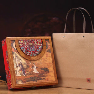 Luxurious Wooden Tea Box Organiser Pu'er Storage Boxes Tea Caddy China Kung Fu Tea Set Teaware Accessories Gift Seal Box Decoration - acacuss