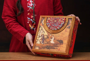 Luxurious Wooden Tea Box Organiser Pu'er Storage Boxes Tea Caddy China Kung Fu Tea Set Teaware Accessories Gift Seal Box Decoration - acacuss