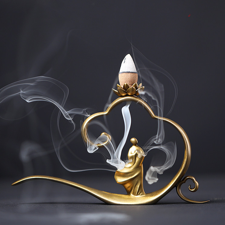 Luxury Brass Incense Burner acacuss