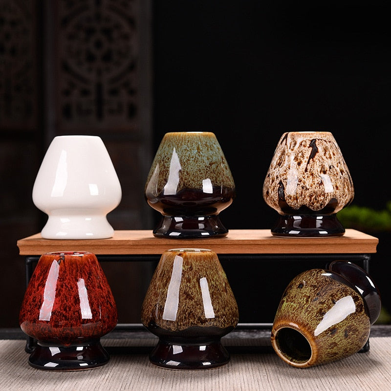 Matcha Set Ancient Chinese Tea Drinking Utensils Bamboo Tea Brush(Chasen) Ceramic Japanese Tea Ceremony Tea-making Accessories acacuss