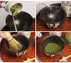 Matcha Tea Set with Bamboo Whisk - acacuss