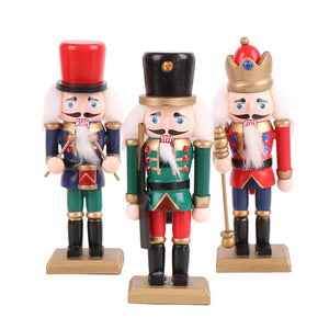 Merry Christmas Decoration Kids Nutcracker Soldier Doll Wooden Pendants New Year Decor Ornaments For Xmas Tree Decor acacuss