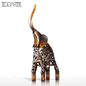 Metal Weaving Elephant Artwork Handmade Iron Elephant Sculpture Home Decoration Crafts Animal Sculpture Decorative Handwork acacuss