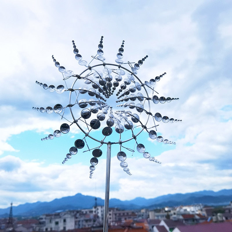 Metal Windmill Outdoor Wind Spinners Bohemian Garden Patio LAwn Decor Patio Decoration Metal Yard Decor Cool acacuss