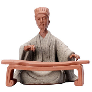 Micro Landscape Decoration Chinese Zen Historical Figures Poetry and Painting Ceramic Garden Pot Bonsai Gardening Accessories acacuss