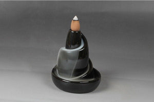 Minimalist Ceramic Incense burner waterfall Sandalwood Smoke - acacuss