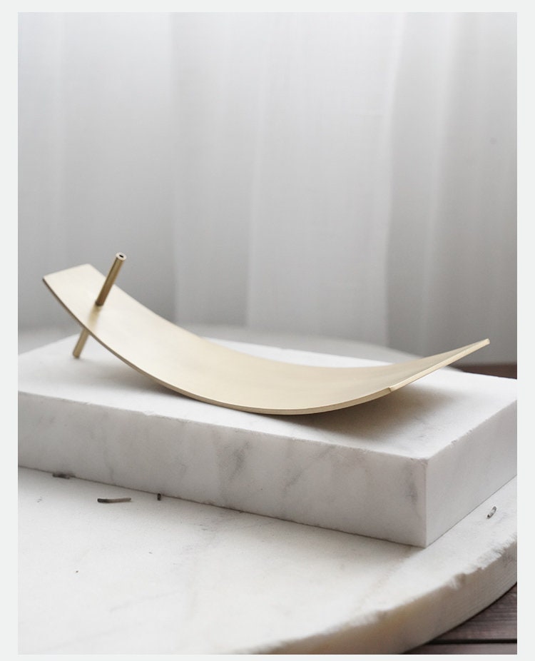 Minimalist Retro Creative Handmade Brass Incense Holder - acacuss