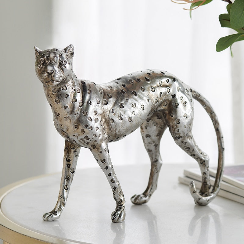 Modern Minimalist Light Luxury Style Animal Leopard Resin Living Room Porch Decoration Model Display Decorations Home Decor acacuss