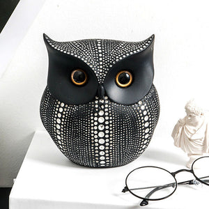 Modern simple and cute ceramic OWL Statue - acacuss
