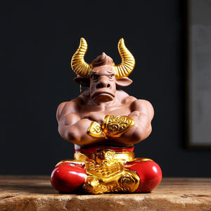 Mythical TV Character Bull Demon king sculpture statue ceramic art domineering home living room bedroom decoration ornaments acacuss