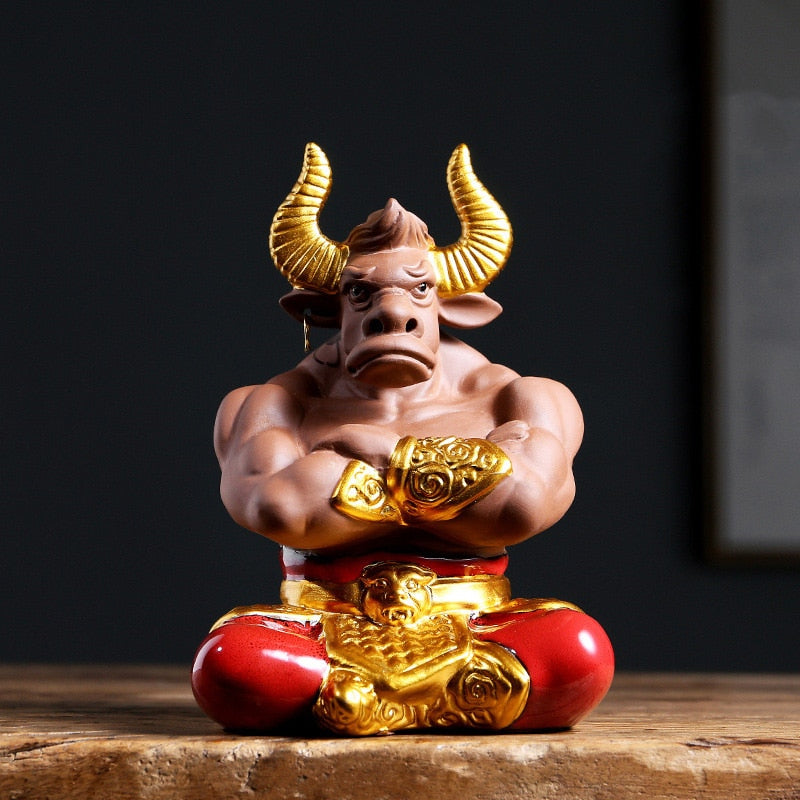Mythical TV Character Bull Demon king sculpture statue ceramic art domineering home living room bedroom decoration ornaments acacuss