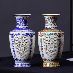 New Arrival Antique Jingdezhen Ceramic Vase Chinese Blue and White Porcelain Flower Vase For Home Decor acacuss