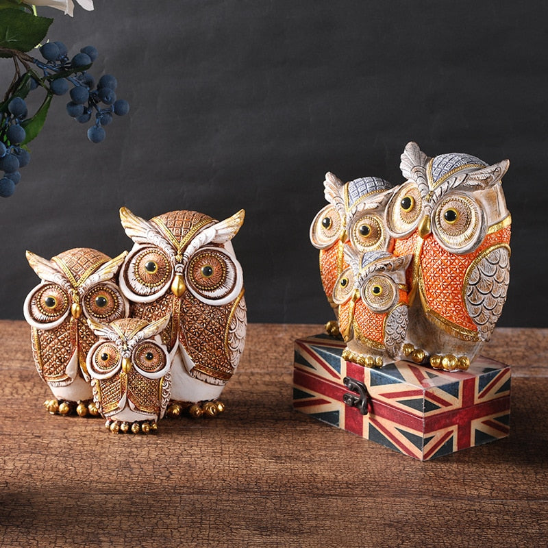 New Creative Resin Owl Home Decoration Crafts Decoration for Living Room Wine Cabinet Study Room acacuss