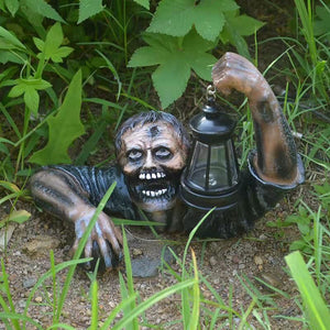 New Halloween Zombie Lantern Resin Crafts Decoration Garden Ornaments Horror Sculpture acacuss