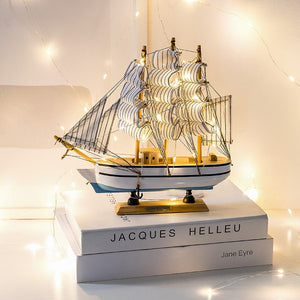 New Wooden Sailboat Model Office Living Room Decoration Crafts Nautical Decoration Creative Model Home Decoration Birthday Gift acacuss