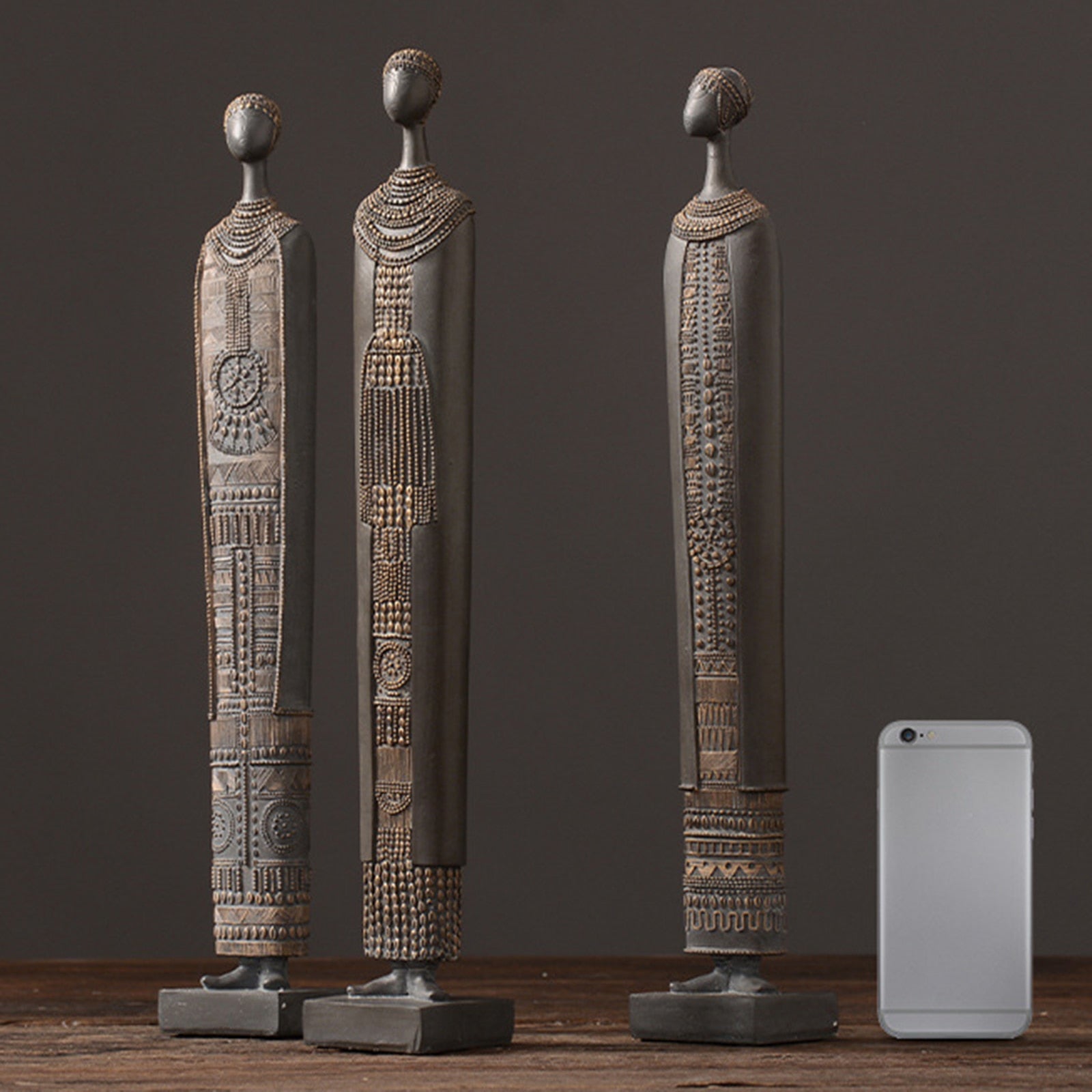 Nordic Abstract African Figures Resin Statue and Sculpture Creative Living Room TV Cabinet Art Decoration Home Decor acacuss