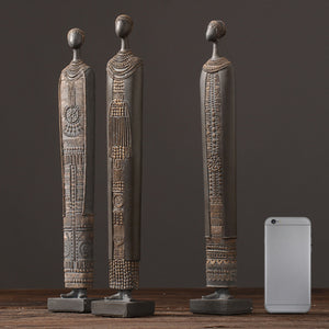 Nordic Abstract African Figures Resin Statue and Sculpture Creative Living Room TV Cabinet Art Decoration Home Decor acacuss