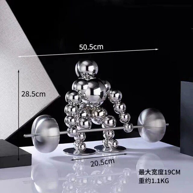 Nordic Abstract Home Decor Metal Ornaments Figurine Sports Style Statue Tabletop Decoration Figurine Nordic Style Decoration Creative Gift - ACACUSS