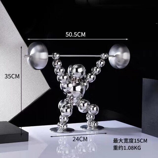 Nordic Abstract Home Decor Metal Ornaments Figurine Sports Style Statue Tabletop Decoration Figurine Nordic Style Decoration Creative Gift - ACACUSS
