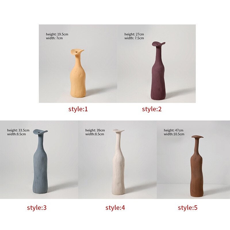 Unique Handmade Nordic Colorful vase for Bookshelf Home Decor or housewarming new home gift - ACACUSS