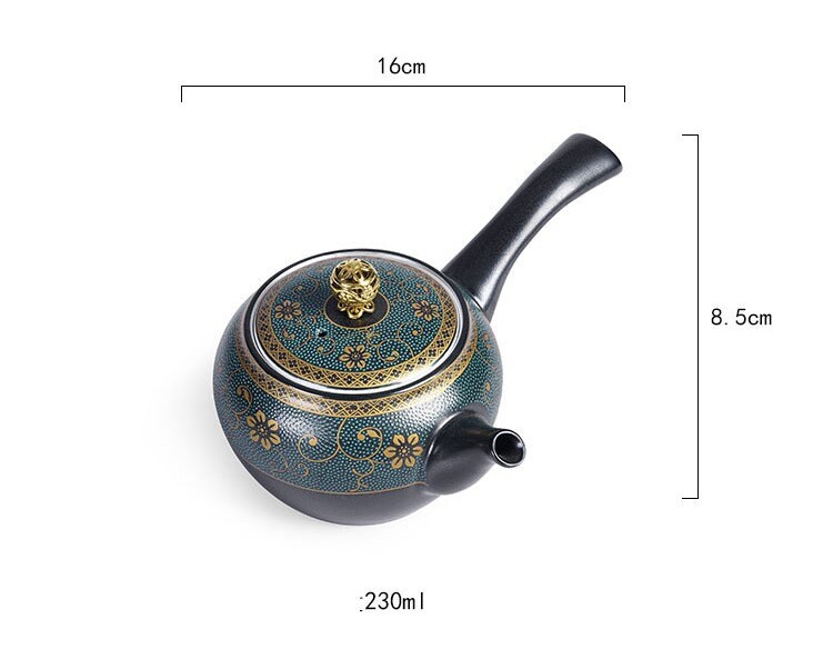 ACACUSS  Novelty kyusu  Unique teapot  sterling silver S999 interior wall  I Japanese  TeaPot with Infuser - ACACUSS