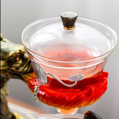 ACACUSS Oriental Dragon Tea Set Infuser | Chinese Vintage Tea Set | Tureen Tea Cups - ACACUSS