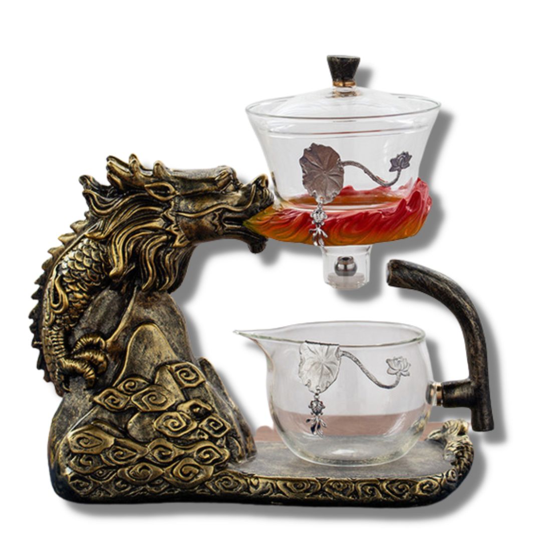 Oriental Dragon creative Tea Set Infuser | Chinese Vintage Tea Set | Tureen Tea Cups - acacuss