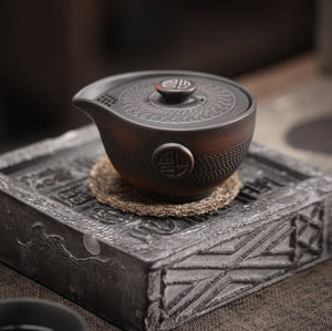ACACUSS PURPLE Handmade 150ml TEAPOT  Household Retro Handmade Single Pot Famous Small Teapot - Kung Fu Tea Ceremony gaiwan - ACACUSS