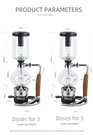 SIPHON COFFEE Maker Set Pour Over Dripper Lover gift bar decor ART - ACACUSS