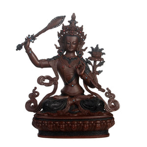 Pure Copper Manshu Bodhisattva/Buddha Statue Ornaments Manshu Tibetan Buddhism Tantra Nepal Crafts Worship acacuss
