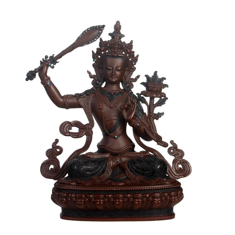 Pure Copper Manshu Bodhisattva/Buddha Statue Ornaments Manshu Tibetan Buddhism Tantra Nepal Crafts Worship acacuss