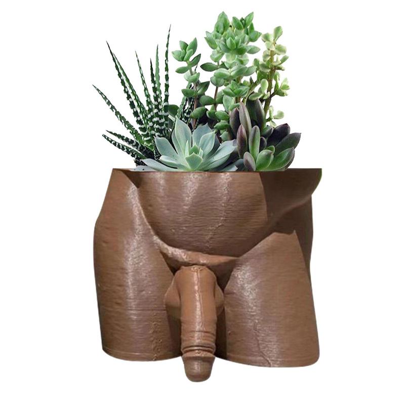 Resin Plant Pot Decor Sexy Men Naked Butt Flower Growing Pot Desktop Ornament Home Decorations for Succulents Ferns Planter Pot acacuss