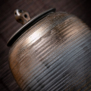 ACACUSS Retro Ceramic Large Tea Containers Pot Sealed Storage Tank for Tea & Coffee | Retro Stoneware | Ceramic Airtight pot Gong Fu - ACACUSS