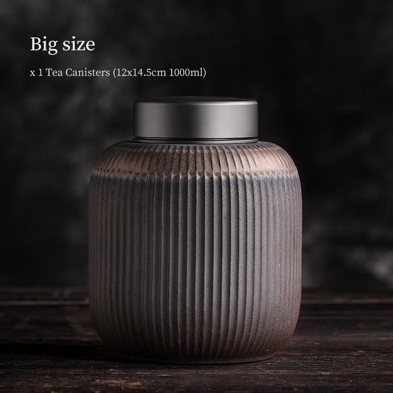 ACACUSS Tea TIN Or Coffee CONTAINER Retro Wood Fired Ceramic  Large Household Seal Ceramic Tea Canisters Traditional Tea Jars Storage Tea - ACACUSS