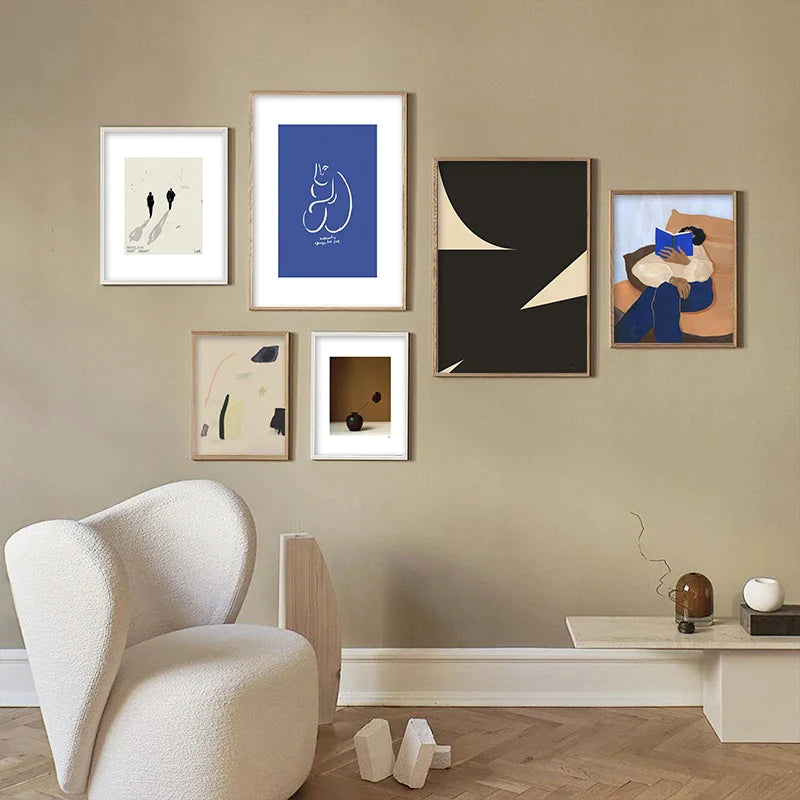 Abstract Minimalism Geometry Silhouette Wall Art Canvas Painting Nordic Posters And Prints Wall Pictures For Living Room Decor